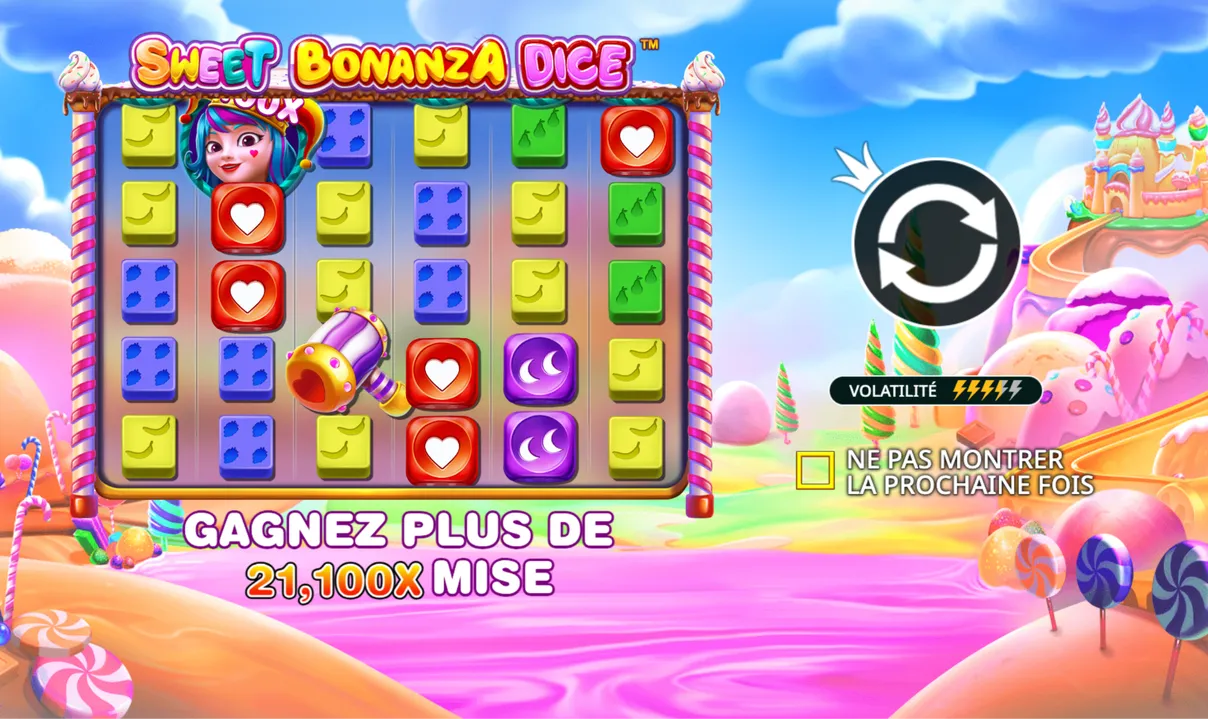 Exp&eacute;rimentez la d&eacute;mo de Sweet Bonanza Dice