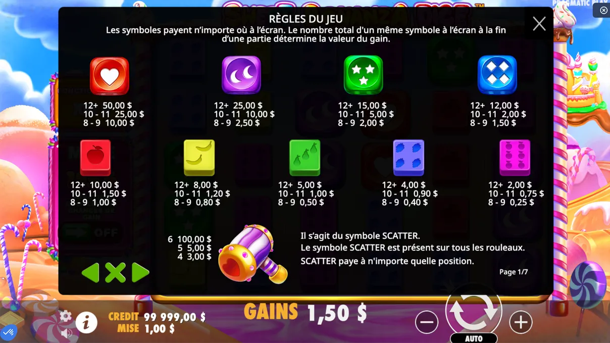 Le jeu introduit un symbole sp&eacute;cial - un marteau.