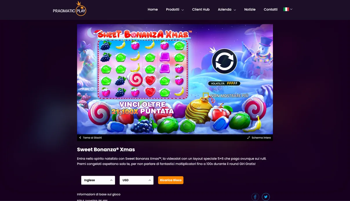 Versione demo di Sweet Bonanza Xmas Versione demo di Sweet Bonanza Xmas