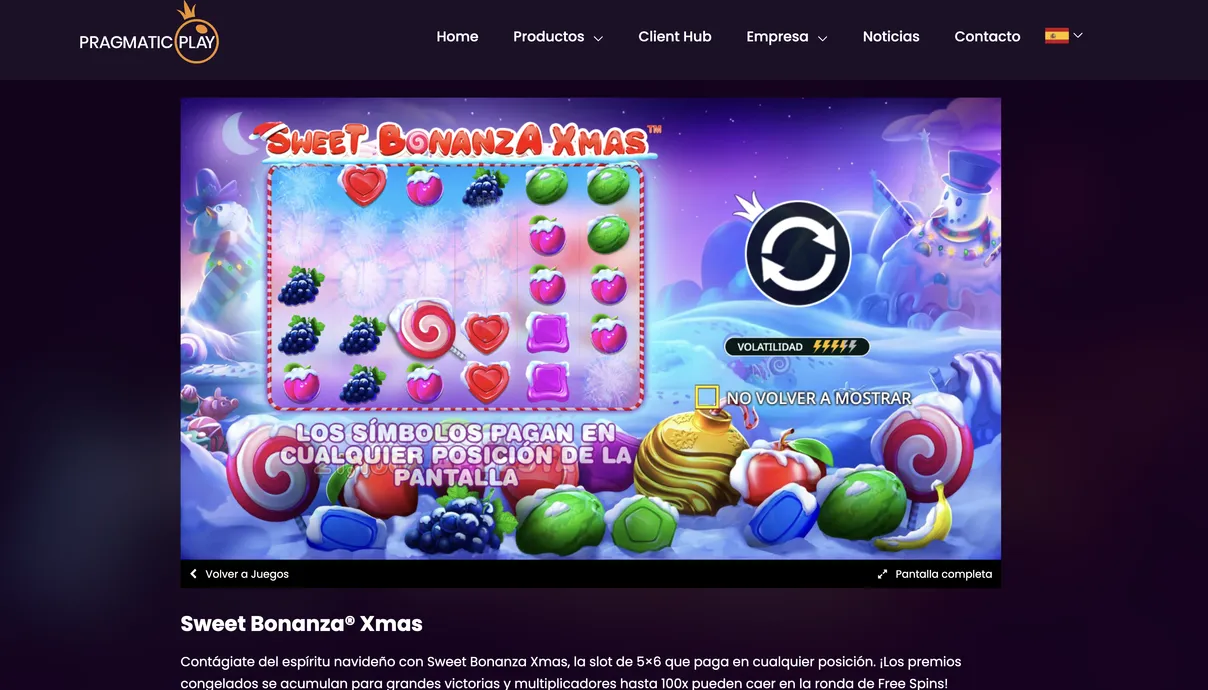 Versi&oacute;n Demo de Sweet Bonanza Xmas